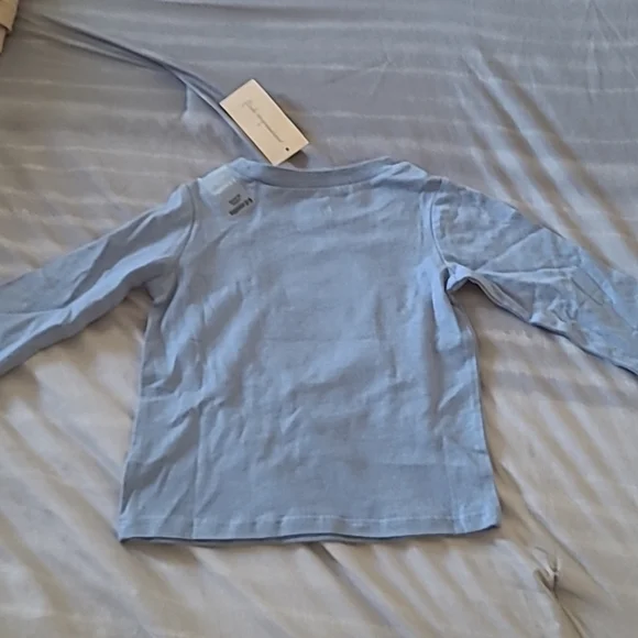 First Impressions Christmas long Sleve Shirt, Blue, Size 6-9 months. - Picture 5 of 5